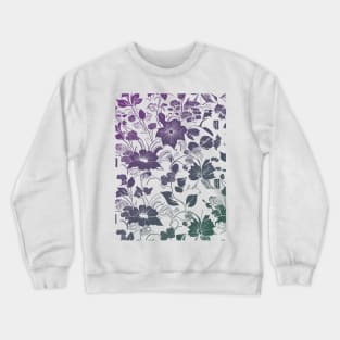 Vibrant Gradient Flowers Crewneck Sweatshirt